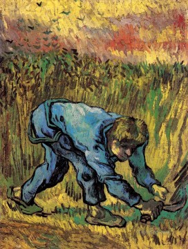 Vincent Van Gogh Painting - Segador con hoz según Millet Vincent van Gogh